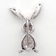 画像3: K18WG　ホワイトゴールド　ダイヤモンド 0.56ct　ブラックダイヤ 0.02ct　ペンダントトップ　パヴェ　ダイヤ　うさぎ　ラビット　中古　美品　レディース　ジュエリー　アクセサリー　動物　質屋 (3)