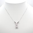 画像5: K18WG　ホワイトゴールド　ダイヤモンド 0.56ct　ブラックダイヤ 0.02ct　ペンダントトップ　パヴェ　ダイヤ　うさぎ　ラビット　中古　美品　レディース　ジュエリー　アクセサリー　動物　質屋 (5)