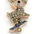 画像3: K18　ゴールド　750　サファイア　0.72ct　ダイヤモンド 0.18ct　ペンダントトップ　パヴェ　動物　中古　美品　レディース　ジュエリー　アクセサリー　動物　質屋　9月誕生石 (3)
