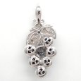 画像4: K18WG　ホワイトゴールド　アレキサンドライト 2.20ct　ダイヤモンド 0.75ct　ペンダントトップ　ソーティング付　パヴェダイヤ　ブドウ　中古　美品　レディース　ジュエリー　アクセサリー　果物　6月誕生石　質屋 (4)