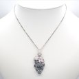 画像5: K18WG　ホワイトゴールド　アレキサンドライト 2.20ct　ダイヤモンド 0.75ct　ペンダントトップ　ソーティング付　パヴェダイヤ　ブドウ　中古　美品　レディース　ジュエリー　アクセサリー　果物　6月誕生石　質屋 (5)