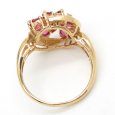 画像4: K18 ゴールド　イエローゴールド　K18YG　ルビー 1.41ct　ダイヤモンド 0.03ct　指輪　中古　美品　レディース　リング　フラワー　ダイヤ　デザインリング　ジュエリー　お花　豪華　質屋　7月誕生石 (4)