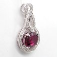 画像2: K18WG　ホワイトゴールド　トルマリン 4.03ct　ダイヤモンド 0.27ct　ペンダントトップ 　ダイヤ　中古　美品　トップのみ　ペンダント　ジュエリー　レディース　アクセサリー　10月誕生石　質屋 (2)