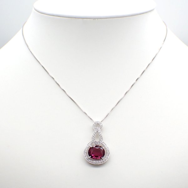 画像5: K18WG　ホワイトゴールド　トルマリン 4.03ct　ダイヤモンド 0.27ct　ペンダントトップ 　ダイヤ　中古　美品　トップのみ　ペンダント　ジュエリー　レディース　アクセサリー　10月誕生石　質屋