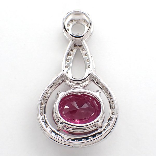 画像3: K18WG　ホワイトゴールド　トルマリン 4.03ct　ダイヤモンド 0.27ct　ペンダントトップ 　ダイヤ　中古　美品　トップのみ　ペンダント　ジュエリー　レディース　アクセサリー　10月誕生石　質屋