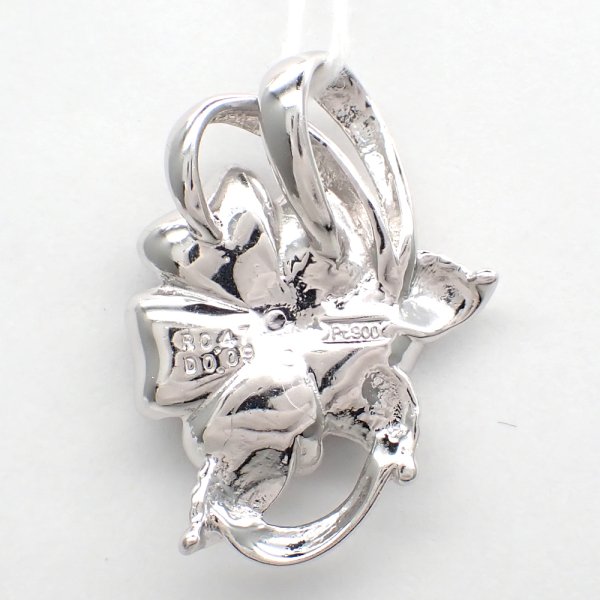 画像3: Pt900 プラチナ　ルビー 0.47ct　ダイヤモンド 0.09ct　ペンダントトップ 　フラワー　ダイヤ　中古　美品　トップのみ　ペンダント　ジュエリー　レディース　アクセサリー　花　７月誕生石　質屋