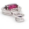 画像4: K18WG　ホワイトゴールド　トルマリン 4.03ct　ダイヤモンド 0.27ct　ペンダントトップ 　ダイヤ　中古　美品　トップのみ　ペンダント　ジュエリー　レディース　アクセサリー　10月誕生石　質屋 (4)