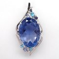 K18WG　ホワイトゴールド　大粒 フルオライト 25.76ct　ダイヤモンド 0.03ct　ソーティング付　ペンダントトップ 　ダイヤ　中古　美品　トップのみ　ペンダント　ジュエリー　レディース　アクセサリー　質屋