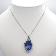 画像5: K18WG　ホワイトゴールド　大粒 フルオライト 25.76ct　ダイヤモンド 0.03ct　ソーティング付　ペンダントトップ 　ダイヤ　中古　美品　トップのみ　ペンダント　ジュエリー　レディース　アクセサリー　質屋 (5)