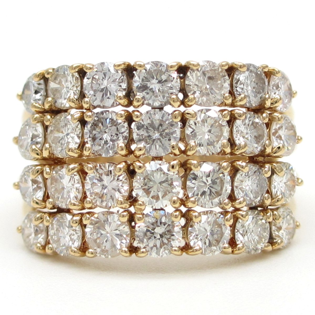 画像1: K18　ゴールド　イエローゴールド　ダイヤモンド　2.00ct　指輪　2カラット　中古　ダイヤ　豪華　美品　新品仕上げ済　リング　レディース　ジュエリー　アクセサリー　ゴージャス　質屋　4月誕生石