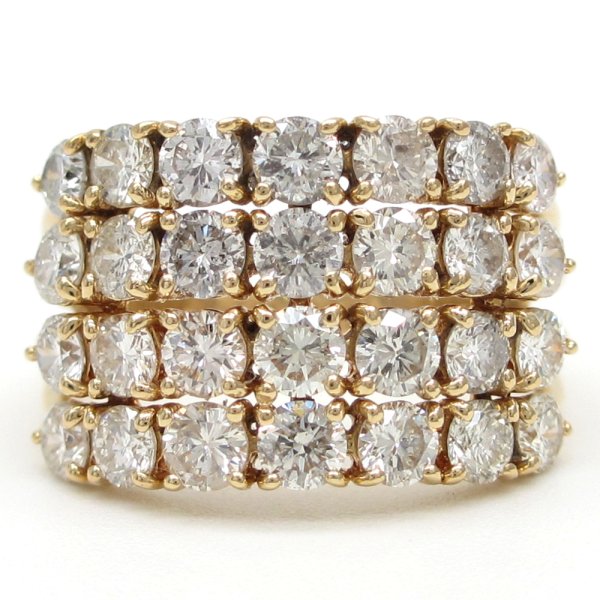 画像1: K18　ゴールド　イエローゴールド　ダイヤモンド　2.00ct　指輪　2カラット　中古　ダイヤ　豪華　美品　新品仕上げ済　リング　レディース　ジュエリー　アクセサリー　ゴージャス　質屋　4月誕生石