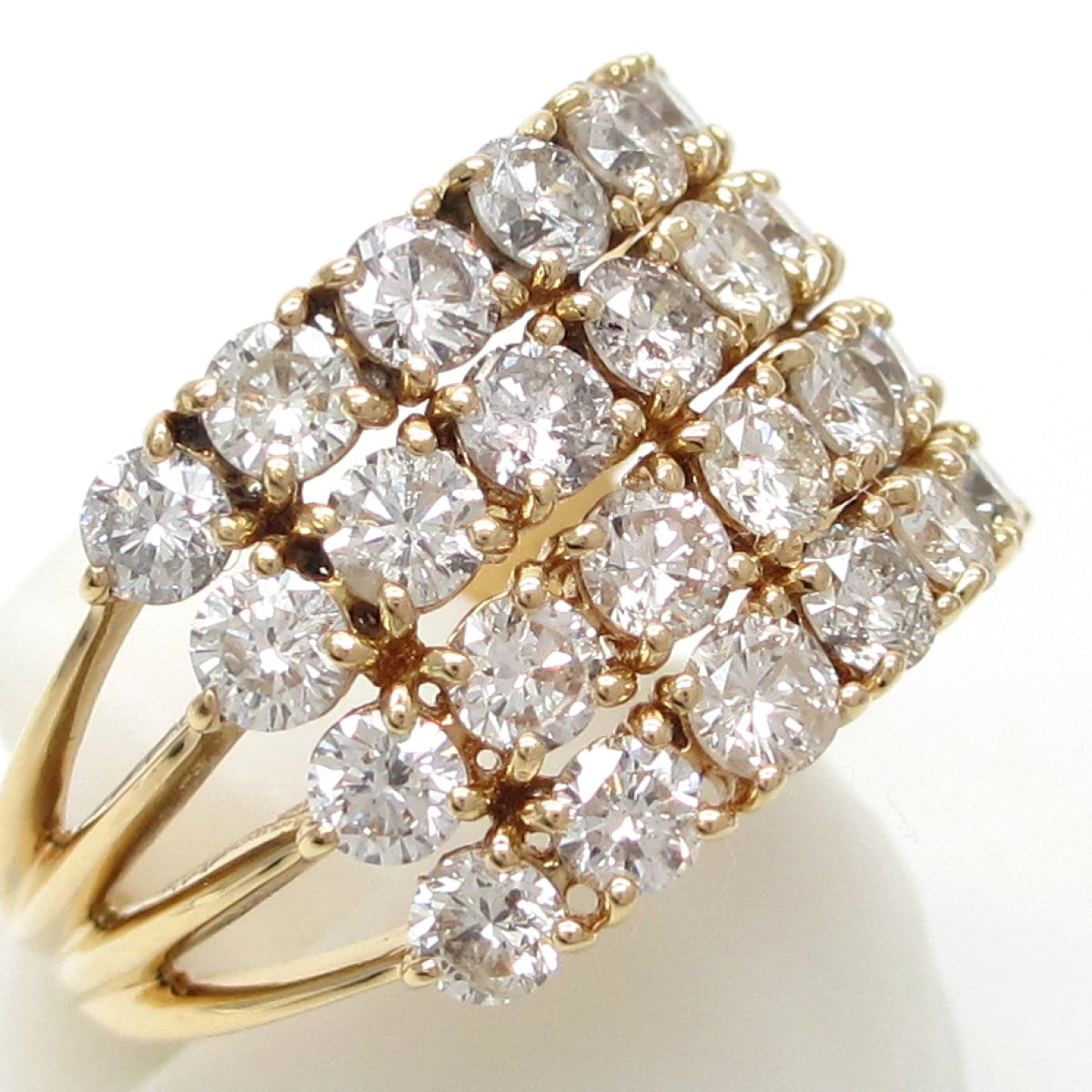 画像5: K18　ゴールド　イエローゴールド　ダイヤモンド　2.00ct　指輪　2カラット　中古　ダイヤ　豪華　美品　新品仕上げ済　リング　レディース　ジュエリー　アクセサリー　ゴージャス　質屋　4月誕生石