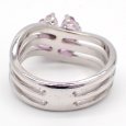 画像4: K18WG　ホワイトゴールド　サファイア 1.22ct　ダイヤモンド　0.09ct　指輪　中古　ダイヤ　ピンクサファイア　美品　リング　フラワー　レディース　ジュエリー　アクセサリー　花　お花　質屋　9月誕生石 (4)