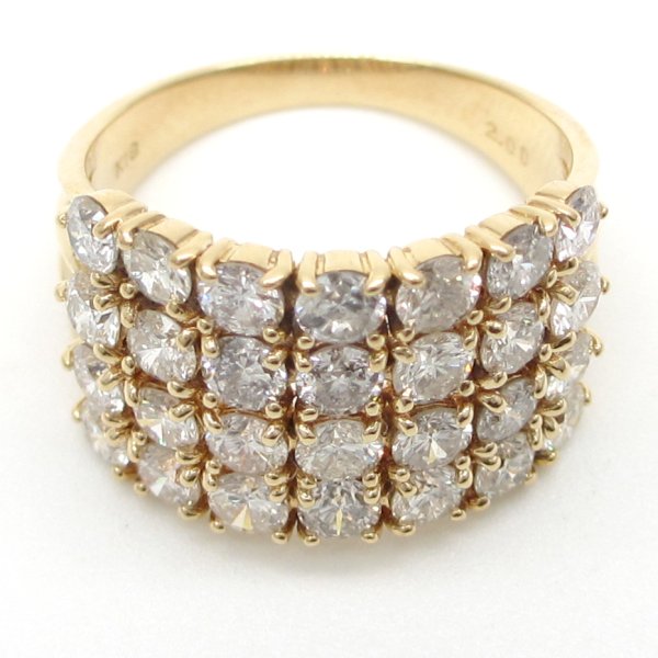 画像3: K18　ゴールド　イエローゴールド　ダイヤモンド　2.00ct　指輪　2カラット　中古　ダイヤ　豪華　美品　新品仕上げ済　リング　レディース　ジュエリー　アクセサリー　ゴージャス　質屋　4月誕生石