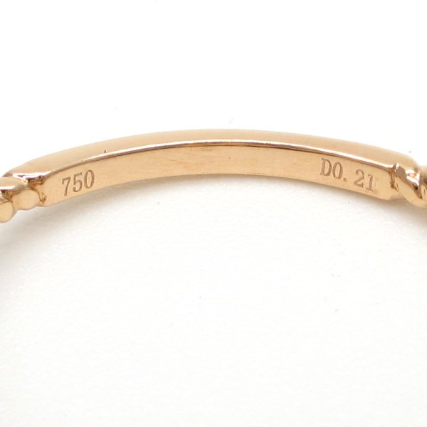 画像5: K18　ゴールド　750　ピンクゴールド　ダイヤモンド　0.21ct　指輪　中古　ダイヤ　フラワー　花　美品　リング　レディース　ジュエリー　アクセサリー　お花　質屋　4月誕生石
