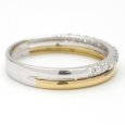 画像3: K18　ゴールド　K18WG　ホワイトゴールド　ダイヤモンド　0.20ct　指輪　中古　ダイヤ　美品　リング　一文字風　レディース　ジュエリー　アクセサリー　シンプル　コンビ　質屋　4月誕生石 (3)