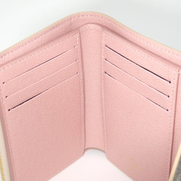 画像3: 【LOUIS VUITTON】ルイ・ヴィトン ポルトフォイユ・ヴィクトリーヌ ダミエアズール　ローズバレリーヌ　N64022 ホック開閉式 三つ折り 財布　中古　美品　 ウォレット　質屋　