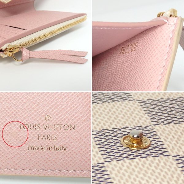 画像5: 【LOUIS VUITTON】ルイ・ヴィトン ポルトフォイユ・ヴィクトリーヌ ダミエアズール　ローズバレリーヌ　N64022 ホック開閉式 三つ折り 財布　中古　美品　 ウォレット　質屋　