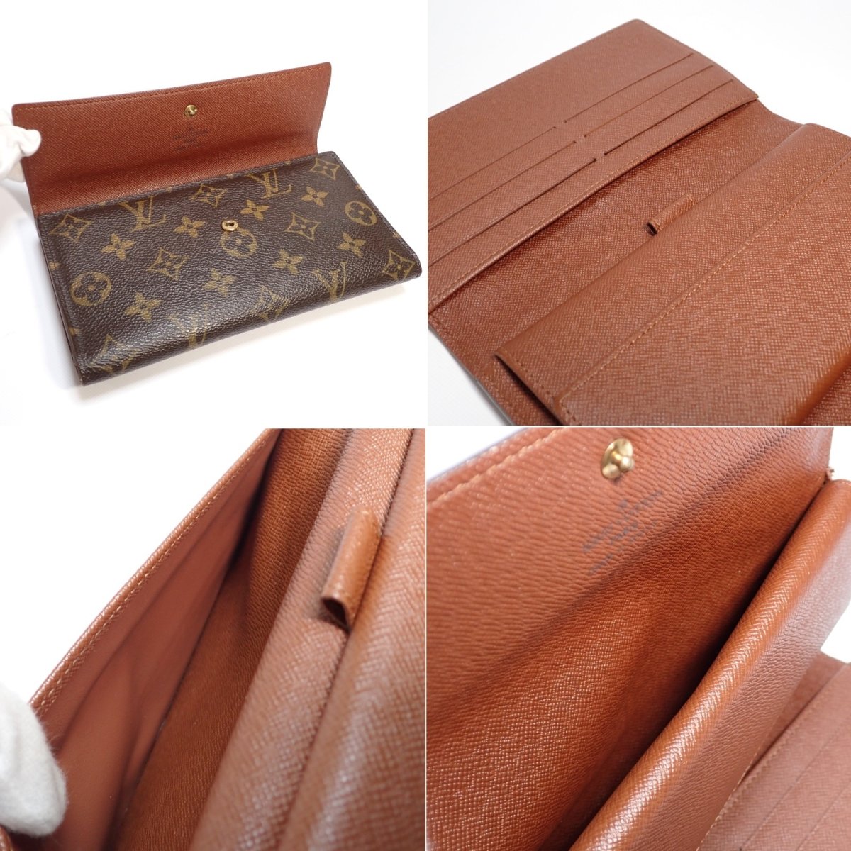 画像5: 【LOUIS VUITTON】ルイ・ヴィトン ポルト トレゾール・インターナショナル　三つ折り　長財布　ウォレット　モノグラム　レディース　M61215　中古　質屋