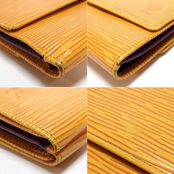 画像4: 【LOUIS VUITTON】ルイ・ヴィトン ポルトモネ・ビエ カルト クレディ　エピ　Wホック　財布　ウォレット　レザー　イエロー　M63489　中古　質屋　メンズ　レディース　カード用ポケット付き財布