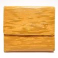 画像1: 【LOUIS VUITTON】ルイ・ヴィトン ポルトモネ・ビエ カルト クレディ　エピ　Wホック　財布　ウォレット　レザー　イエロー　M63489　中古　質屋　メンズ　レディース　カード用ポケット付き財布 (1)