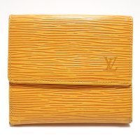 【LOUIS VUITTON】ルイ・ヴィトン ポルトモネ・ビエ カルト クレディ　エピ　Wホック　財布　ウォレット　レザー　イエロー　M63489　中古　質屋　メンズ　レディース　カード用ポケット付き財布