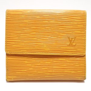 【LOUIS VUITTON】ルイ・ヴィトン ポルトモネ・ビエ カルト クレディ　エピ　Wホック　財布　ウォレット　レザー　イエロー　M63489　中古　質屋　メンズ　レディース　カード用ポケット付き財布