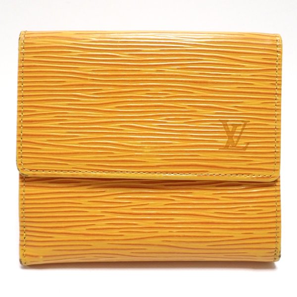 画像1: 【LOUIS VUITTON】ルイ・ヴィトン ポルトモネ・ビエ カルト クレディ　エピ　Wホック　財布　ウォレット　レザー　イエロー　M63489　中古　質屋　メンズ　レディース　カード用ポケット付き財布