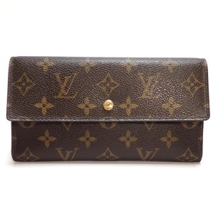【LOUIS VUITTON】ルイ・ヴィトン ポルト トレゾール・インターナショナル　三つ折り　長財布　ウォレット　モノグラム　レディース　M61215　中古　質屋