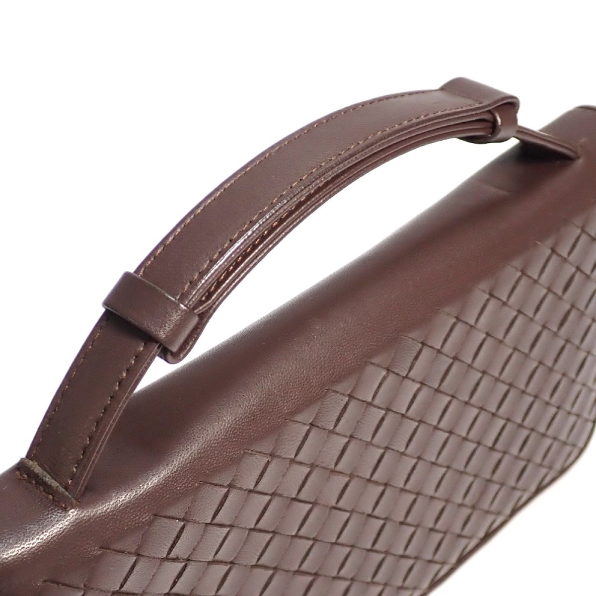 画像3: 【BOTTEGA VENETA】ボッテガヴェネタ イントレチャート トラベルポーチ　ラウンドファスナー　財布　長財布　レザー ブラウン　メンズ　169730 V0013 2040　イタリー　ITALY　ラム　中古　美品 　質屋