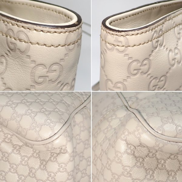 画像4: 【GUCCI】 グッチ ブリー　グッチシマ　トートバッグ　レザー　323671　中古　ITALY　イタリー　バッグ　中古　オフホワイト　レディース　アイボリー　GG　マイクログッチシマ　肩掛け　美品　質屋