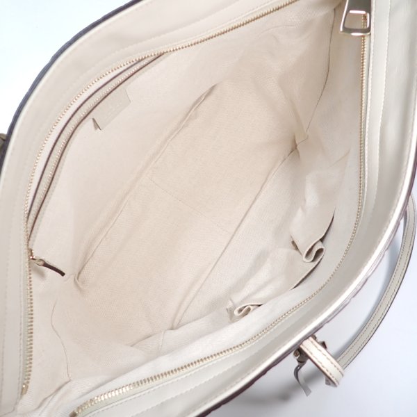 画像3: 【GUCCI】 グッチ ブリー　グッチシマ　トートバッグ　レザー　323671　中古　ITALY　イタリー　バッグ　中古　オフホワイト　レディース　アイボリー　GG　マイクログッチシマ　肩掛け　美品　質屋