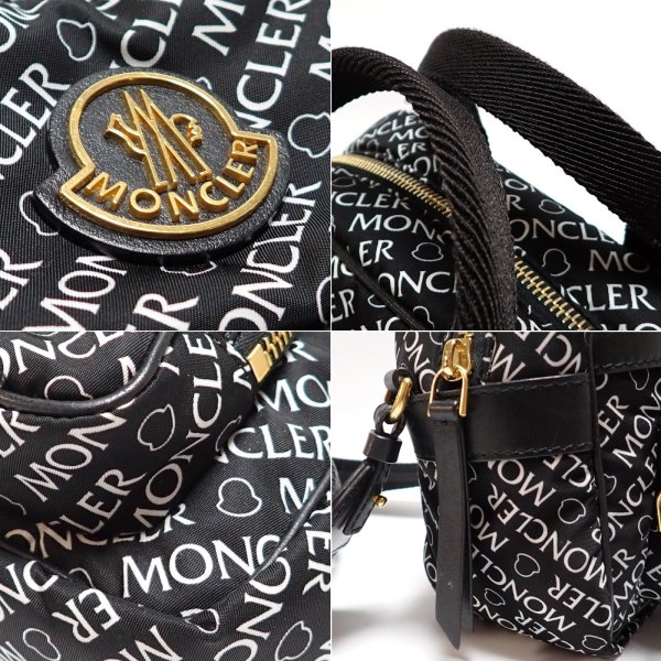 画像5: 【MONCLER】 モンクレール　 クロスボディバッグ　Kilia　キリア　 MCL5L00003M2111　ブラック　中古　総ロゴ　バッグ　メンズ　レディース　黒　ナイロン　レザー　カジュアル　ショルダー　斜め掛け　美品　質屋　