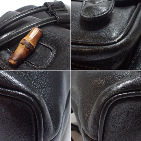画像3: 【GUCCI】 グッチ 　バンブー　リュック　ブラック　レザー　バッグ　中古　黒　 リュックサック　003・2034・0030　イタリー　ITALY　レディース　デイパック　質屋