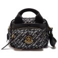 画像1: 【MONCLER】 モンクレール クロスボディバッグ Kilia キリア MCL5L00003M2111 ブラック 中古 総ロゴ バッグ メンズ レディース 黒 ナイロン レザー カジュアル ショルダー 斜め掛け 美品 質屋 (1)