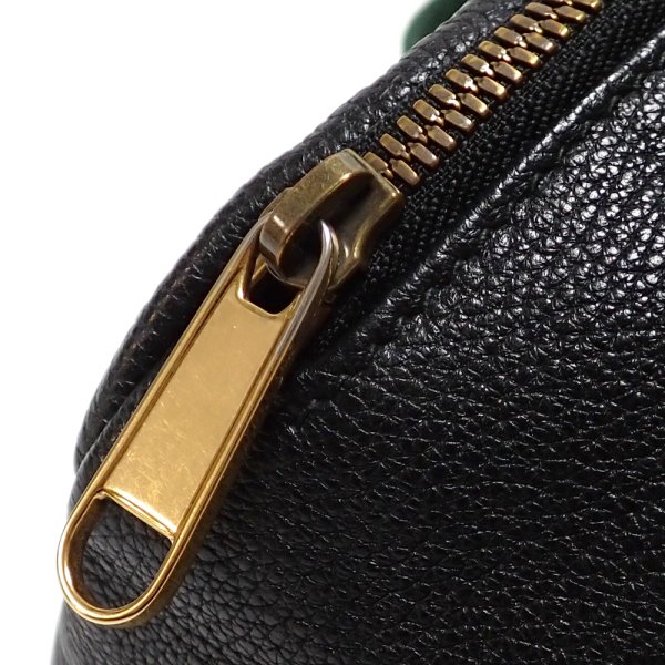 画像3: 【GUCCI】 グッチ　ウエストバッグ　ウエストポーチ　レザー　ブラック　ロゴプリント　中古　493869　ボディバッグ　バッグ　メンズ　黒　革　トラベル　ITALY　イタリー　レディース　カジュアル　質屋