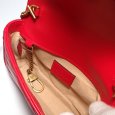 画像3: 【GUCCI】 グッチ GGマーモント チェーンショルダー レッド 赤 レザー ゴールド金具 バッグ 中古 476433 レディース ゴールドカラー チェーン 斜め掛け ポシェット イタリー ITALY 美品 袋・箱 質屋 (3)