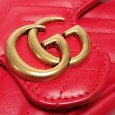 画像4: 【GUCCI】 グッチ GGマーモント チェーンショルダー レッド 赤 レザー ゴールド金具 バッグ 中古 476433 レディース ゴールドカラー チェーン 斜め掛け ポシェット イタリー ITALY 美品 袋・箱 質屋 (4)