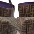 画像4: 【FENDI】フェンディ ズッカ柄 トートバッグ 8BH198 PVC レザー 美品 レディース ショルダーバッグ 肩掛け ブラウン パープル 中古 ショッピング ロール バッグ A4サイズ 書類 質屋 (4)