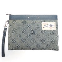 【LOUIS VUITTON】ルイ・ヴィトン　ウォッシュデニム　ボシェット・トゥ・ゴー　M82313　クラッチバッグ　メンズ　ヴィトン　バッグ 　セカンドバッグ　中古　質屋