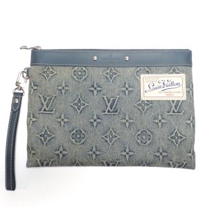 【LOUIS VUITTON】ルイ・ヴィトン　ウォッシュデニム　ボシェット・トゥ・ゴー　M82313　クラッチバッグ　メンズ　ヴィトン　バッグ 　セカンドバッグ　中古　質屋