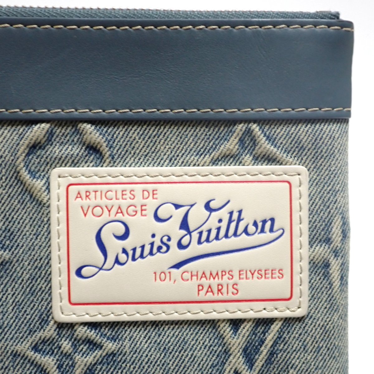 画像3: 【LOUIS VUITTON】ルイ・ヴィトン　ウォッシュデニム　ボシェット・トゥ・ゴー　M82313　クラッチバッグ　メンズ　ヴィトン　バッグ 　セカンドバッグ　中古　質屋