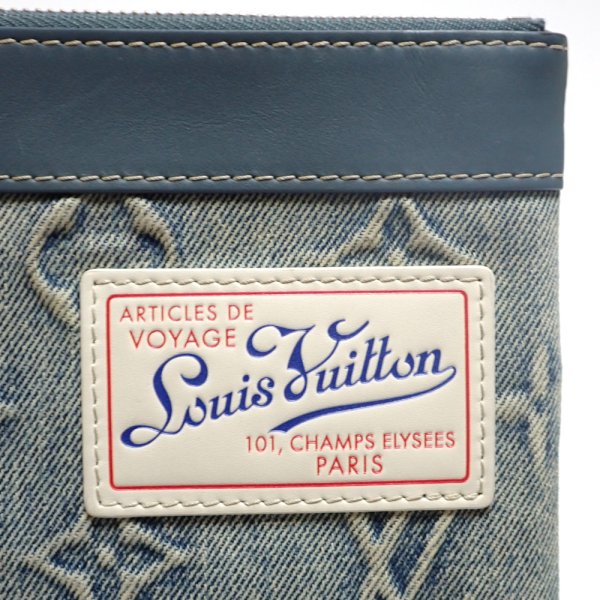 画像3: 【LOUIS VUITTON】ルイ・ヴィトン　ウォッシュデニム　ボシェット・トゥ・ゴー　M82313　クラッチバッグ　メンズ　ヴィトン　バッグ 　セカンドバッグ　中古　質屋