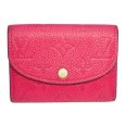 画像1: 【LOUIS VUITTON】ルイ・ヴィトン　ポルトモネ・ロザリ　コンパクトウォレット　2つ折り財布　M81521　財布　モノグラムアンプラント　中古　レディース　ローズポンディシェリ ピンク　質屋 (1)