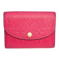 【LOUIS VUITTON】ルイ・ヴィトン　ポルトモネ・ロザリ　コンパクトウォレット　2つ折り財布　M81521　財布　モノグラムアンプラント　中古　レディース　ローズポンディシェリ ピンク　質屋