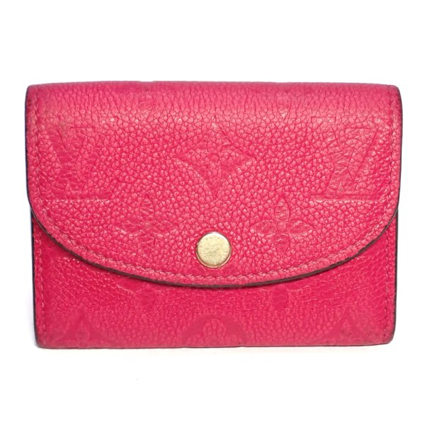 画像1: 【LOUIS VUITTON】ルイ・ヴィトン　ポルトモネ・ロザリ　コンパクトウォレット　2つ折り財布　M81521　財布　モノグラムアンプラント　中古　レディース　ローズポンディシェリ ピンク　質屋