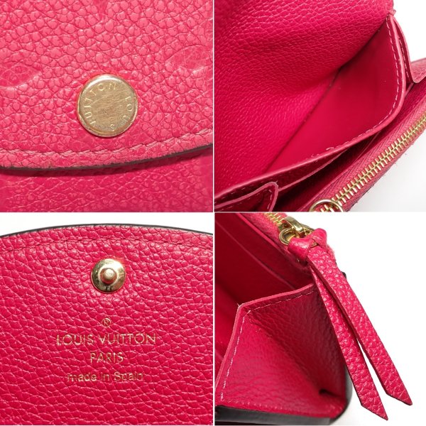 画像5: 【LOUIS VUITTON】ルイ・ヴィトン　ポルトモネ・ロザリ　コンパクトウォレット　2つ折り財布　M81521　財布　モノグラムアンプラント　中古　レディース　ローズポンディシェリ ピンク　質屋
