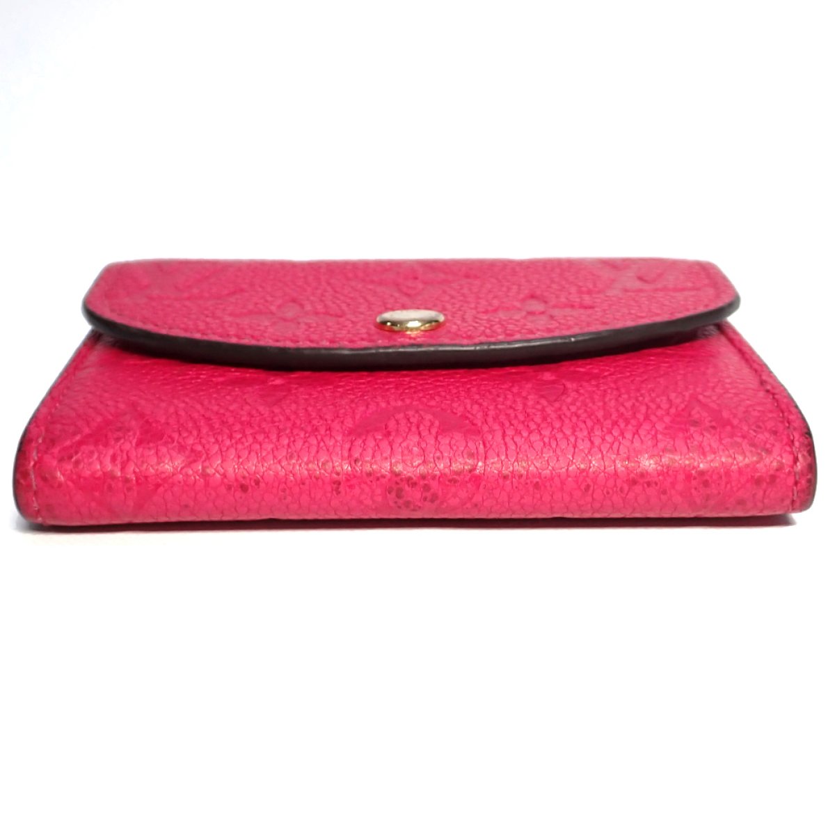 画像2: 【LOUIS VUITTON】ルイ・ヴィトン　ポルトモネ・ロザリ　コンパクトウォレット　2つ折り財布　M81521　財布　モノグラムアンプラント　中古　レディース　ローズポンディシェリ ピンク　質屋