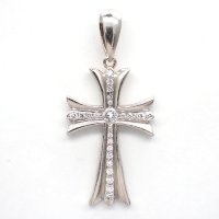 Pt900 プラチナ　ダイヤモンド　クロス　ペンダント　0.219ct 0.415ct　中古　美品　メンズ　レディース　ジュエリー　ダイヤ　ペンダントのみ　クロス型　質屋