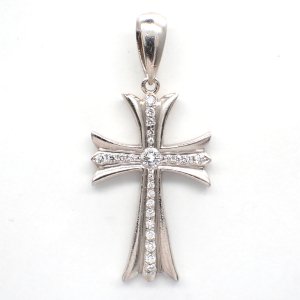 Pt900 プラチナ　ダイヤモンド　クロス　ペンダント　0.219ct 0.415ct　中古　美品　メンズ　レディース　ジュエリー　ダイヤ　ペンダントのみ　クロス型　質屋
